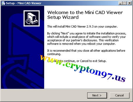 welcome to the mini cad viewer setup wizard