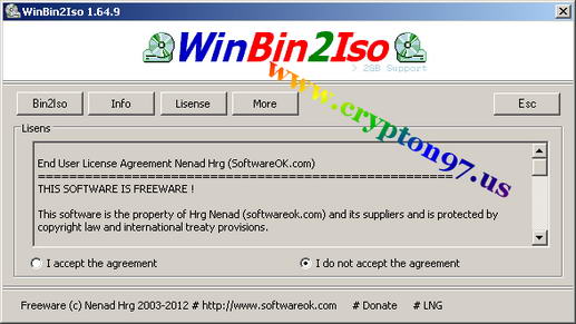 WinBin2Iso - Software kecil hanya berkapasitas 42KB berguna merubah file extension .BIN menjadi .ISO
