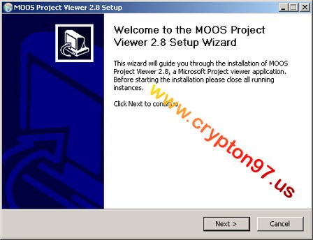 MOOS Project Viewer - Software gratis untuk membuka dokumen file Microsoft Project