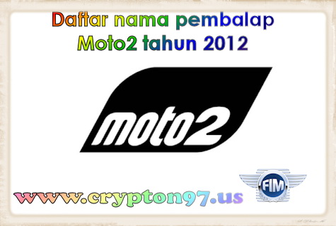 Daftar nama pembalap motogp kelas Moto2 di tahun 2012 dikeluarkan oleh FIM